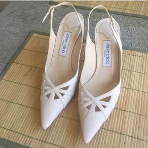Cream Jimmy Choo Heels 38.5 excellent condition