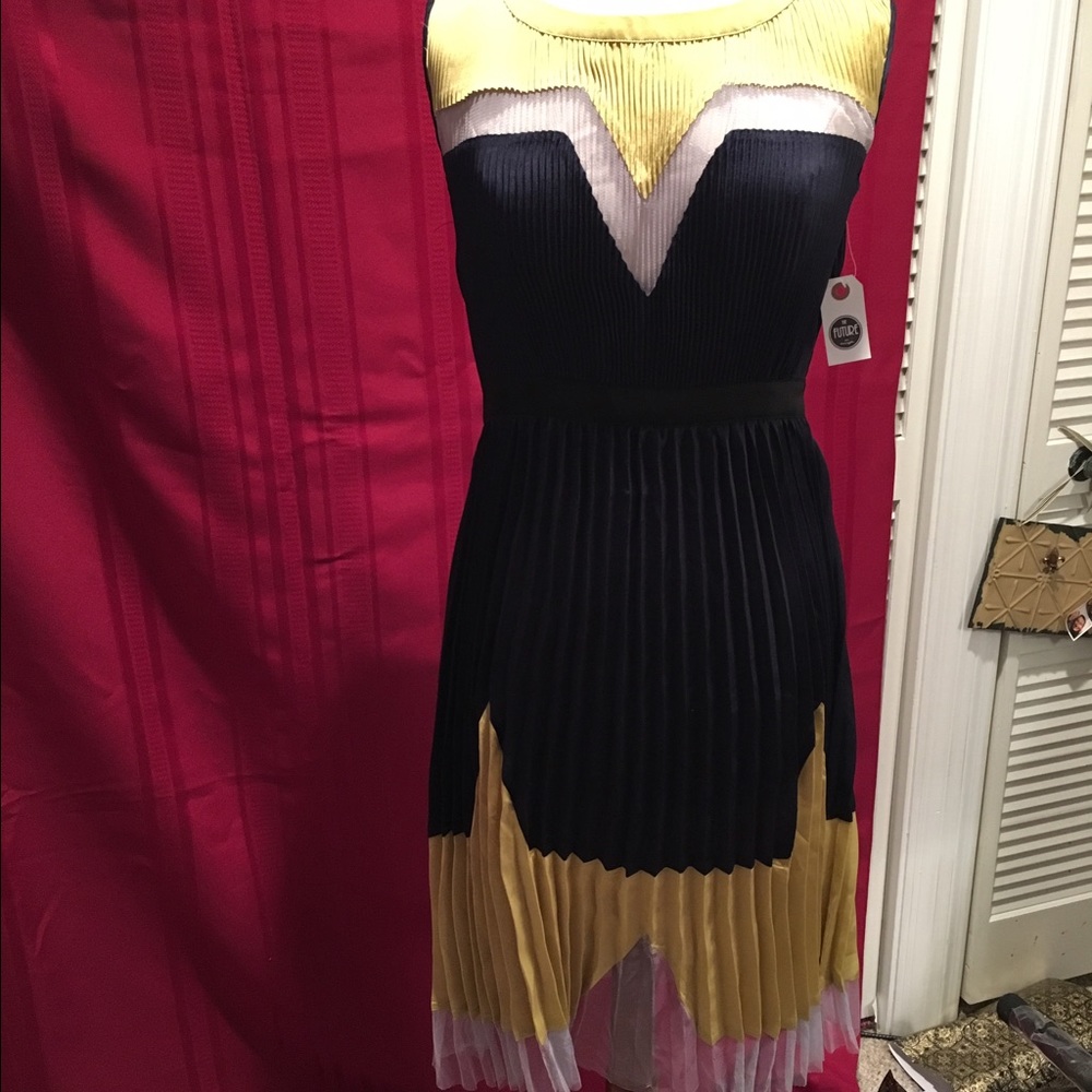 Lime Green and Navy Dress- Brand New w/ tags!