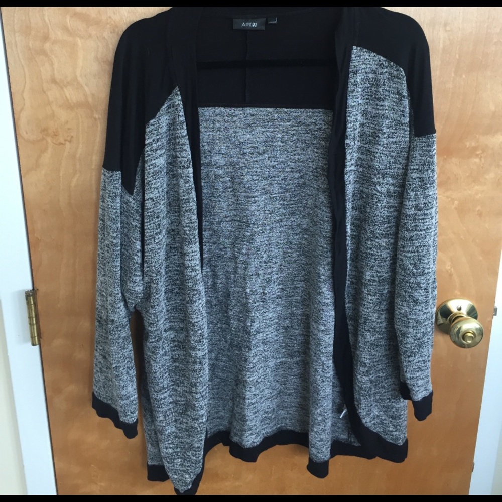 Grey and black cardigan