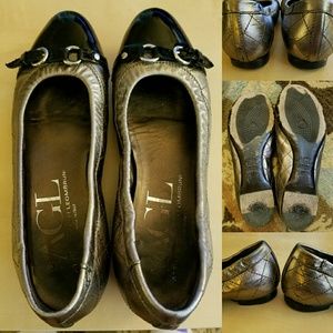 AGL Quilted bronze ballet flats