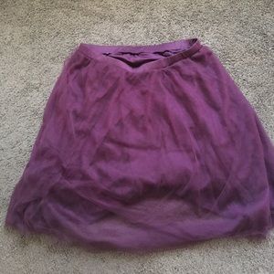 Burgundy Tulle Skirt