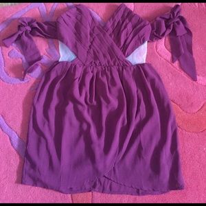 Tobi Plum Chiffon Dress