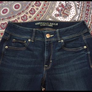 Dark Wash "Kick Boot" AEO Jeans