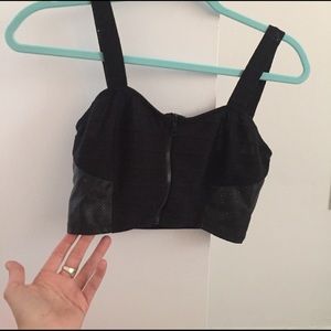 Urban outfitters black crop top