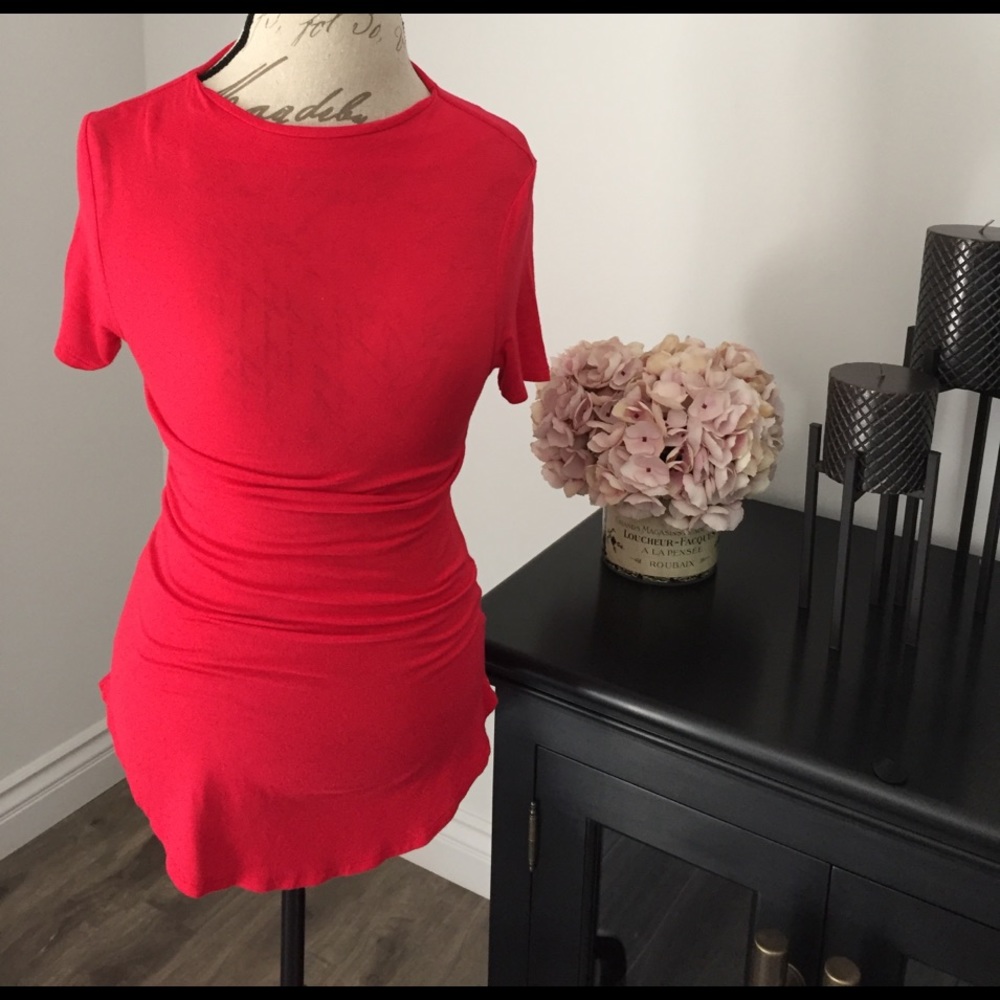 Red long t-shirt