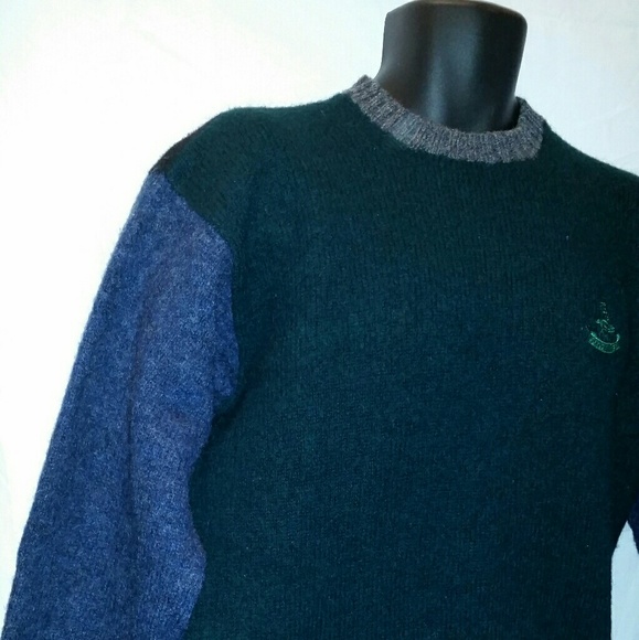 Black Green Facconable Mens Large Pullover Sweater -- Final Price - Picture 4 of 6