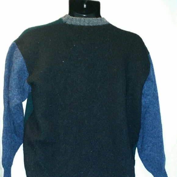 Black Green Facconable Mens Large Pullover Sweater -- Final Price - Picture 5 of 6