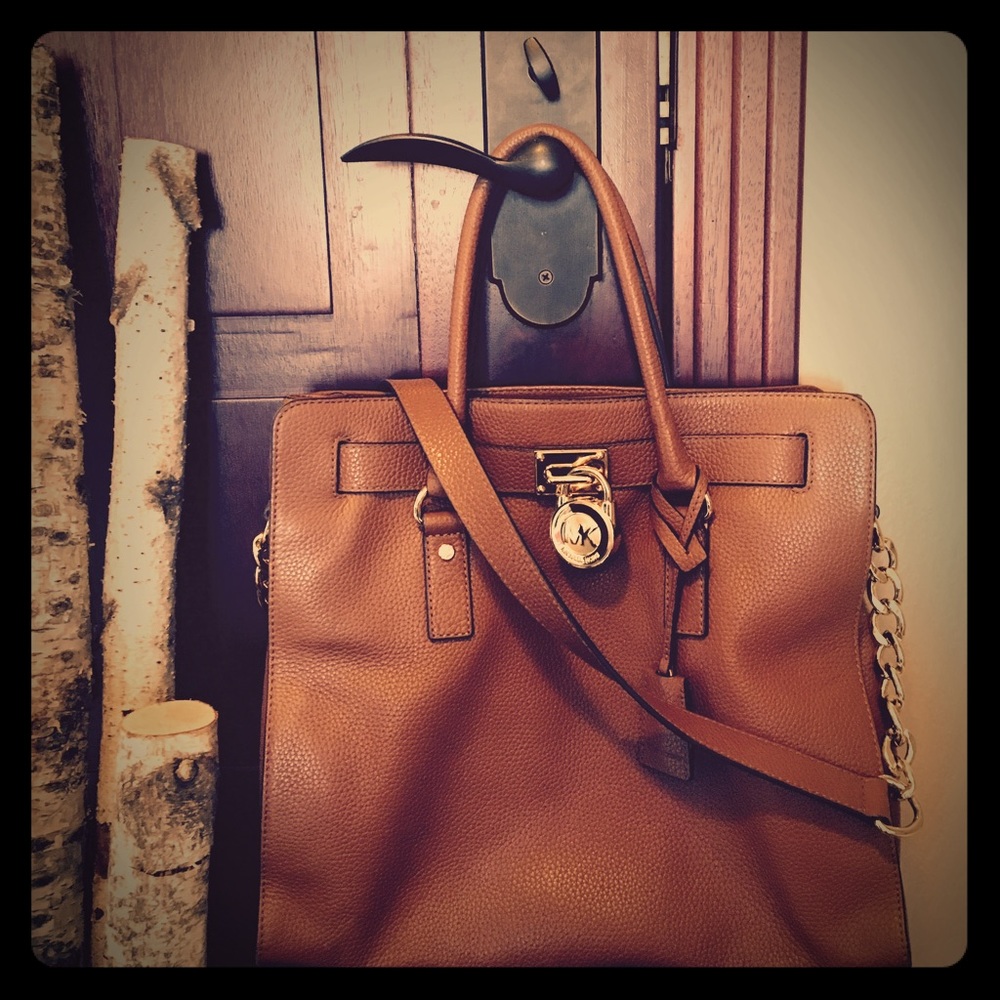 Michael Kors LargeLuggage Leather Hamilton Satchel