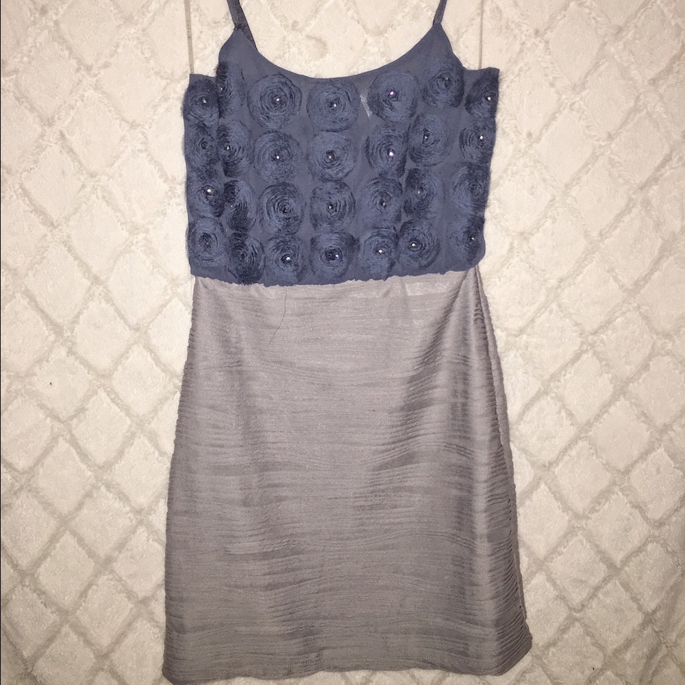 Blue and silver formal dress