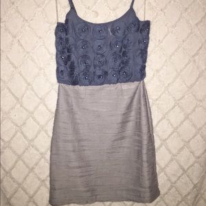 Blue and silver formal dress