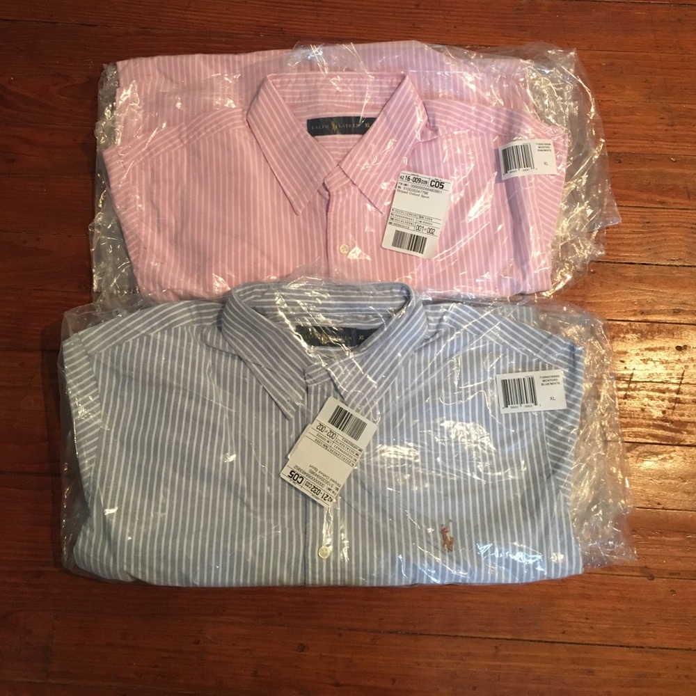 Nwt xl Ralph Lauren dress shirts lot of 2