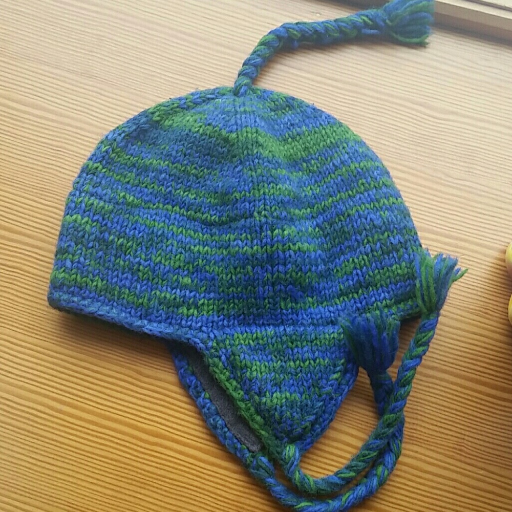 Wool hand knit hat