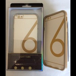iPhone 6 Light Tube Silicone Case Gray or Gold