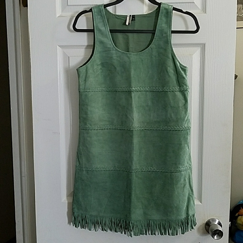100% real leather dress,  size 4.