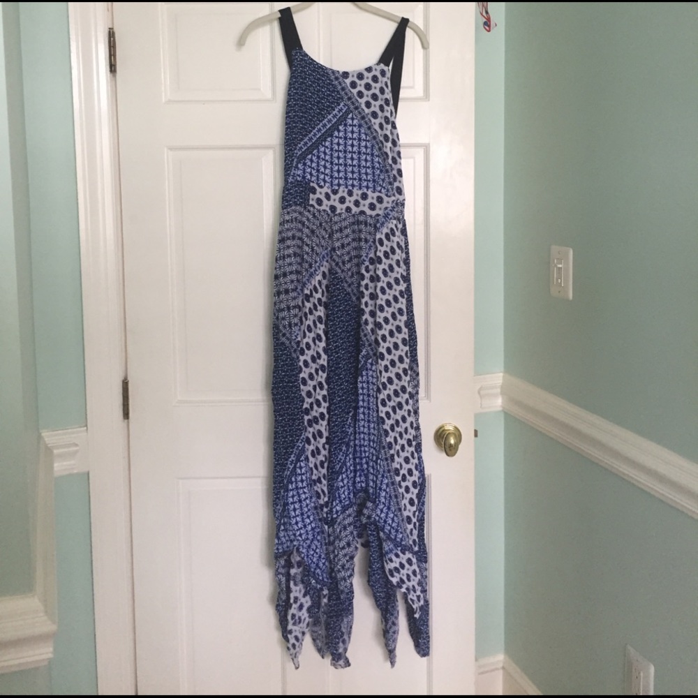 Blue Patrons of peace maxi dress