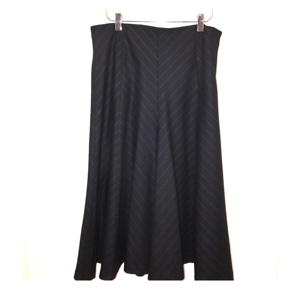 Pinstripe flare skirt