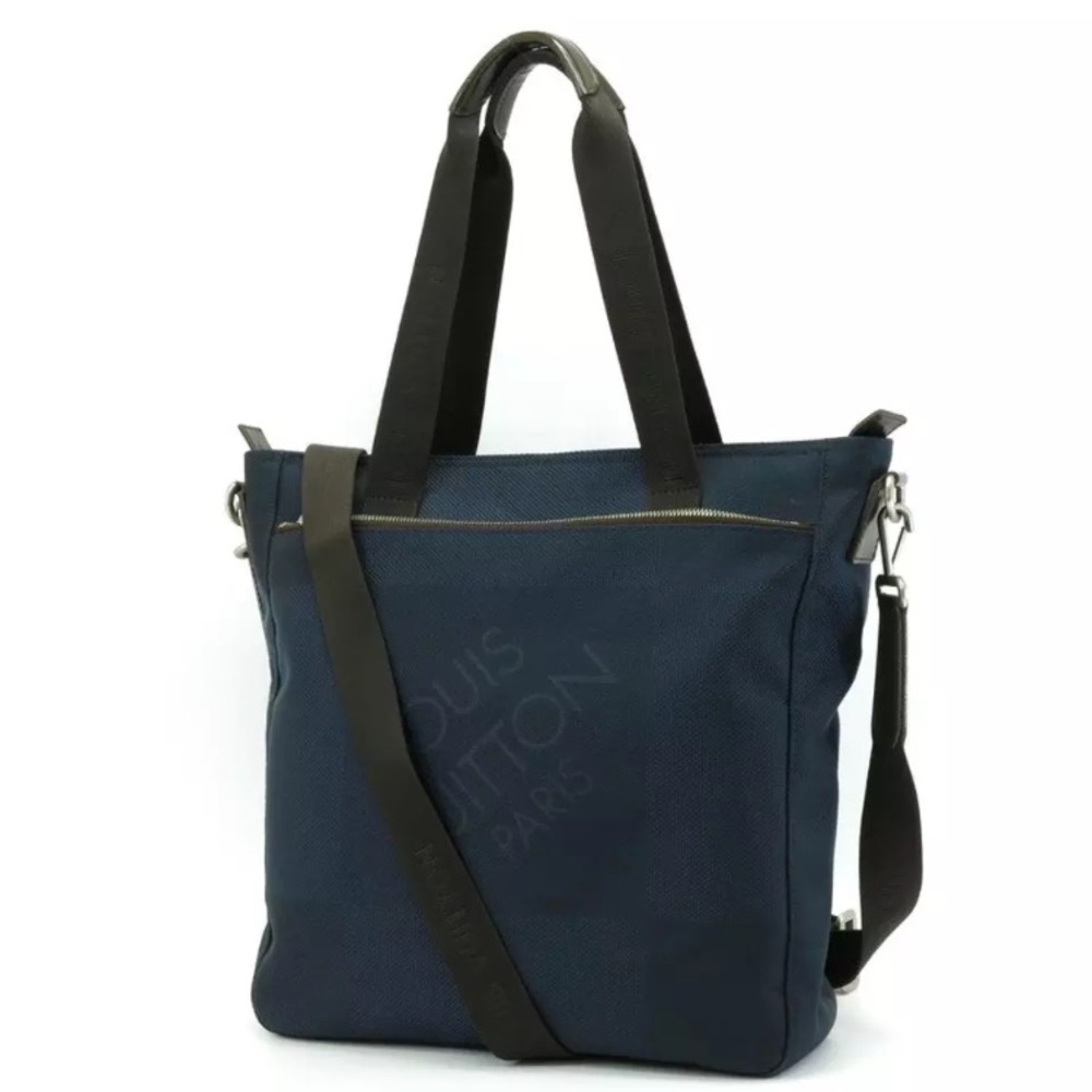Authentic Louis Vuitton Geant bag Navy & Brown