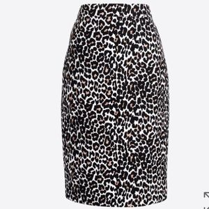 NWOT J. Crew Leopard Pencil Skirt