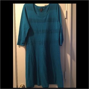 Green 3/4 Sleeve Sweater Dress by Worthington & Co