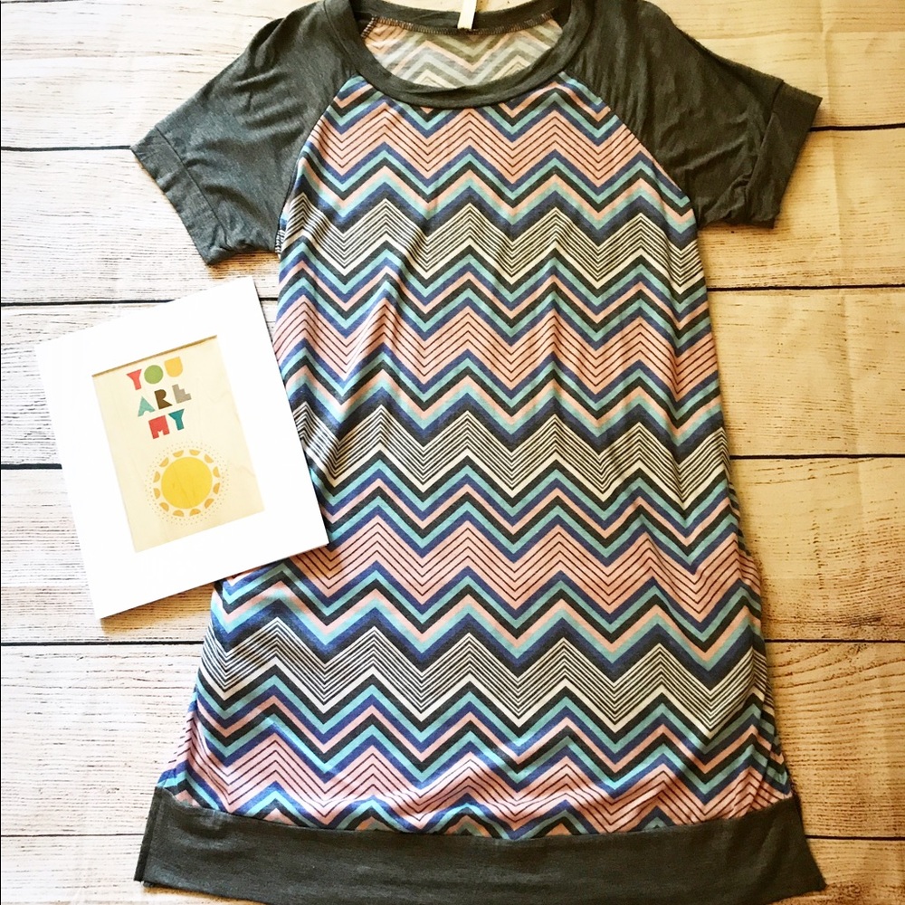Zig Zag Baseball Tee Dress