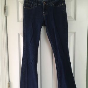 Flare blue jeans