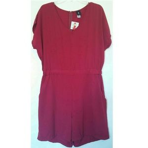 MAROON JUMPSUIT BY LIBIAN SZ 1X (NWT)