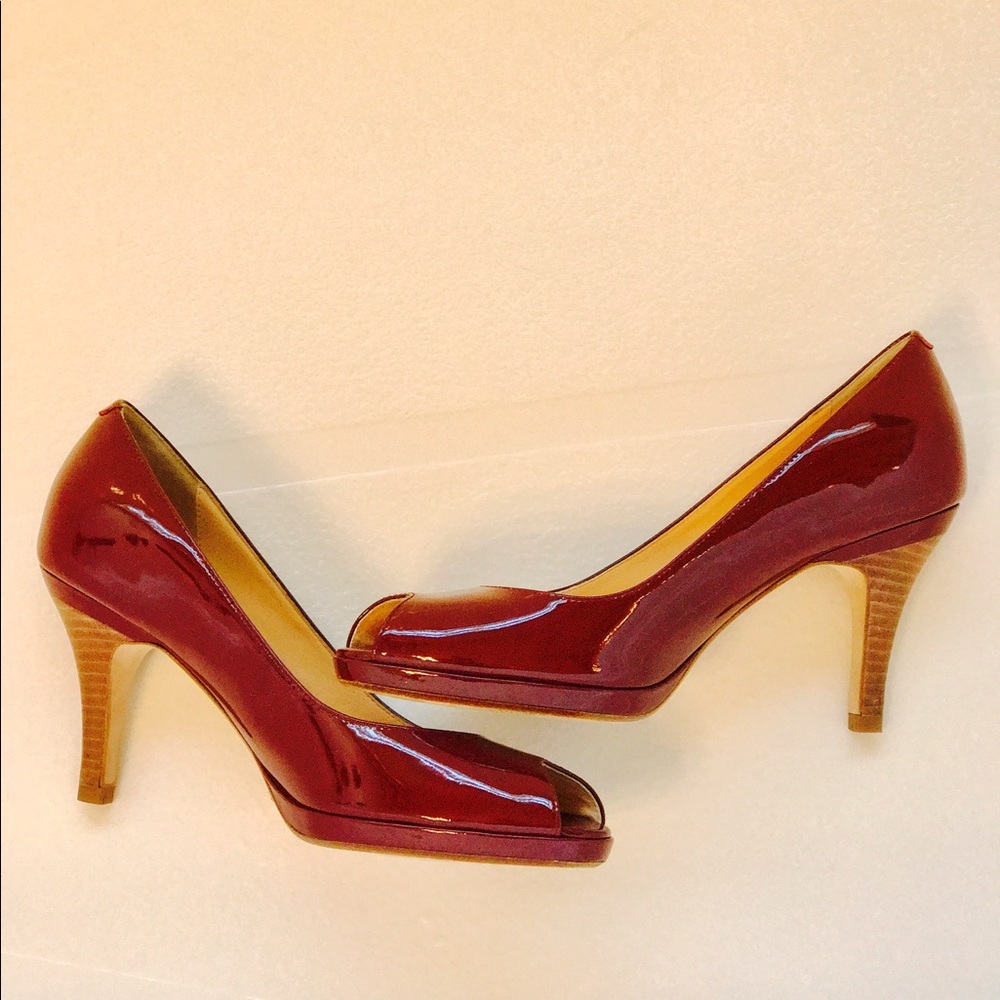 Cole Haan sexy maroon peep toe
