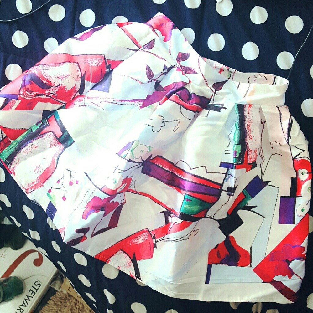 Modern Art Mini Skirt