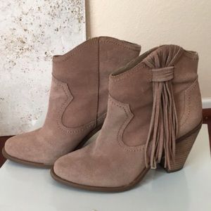 Jessica Simpson suede fringe booties