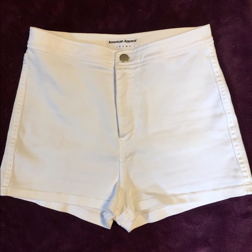 American Apparel white shorts