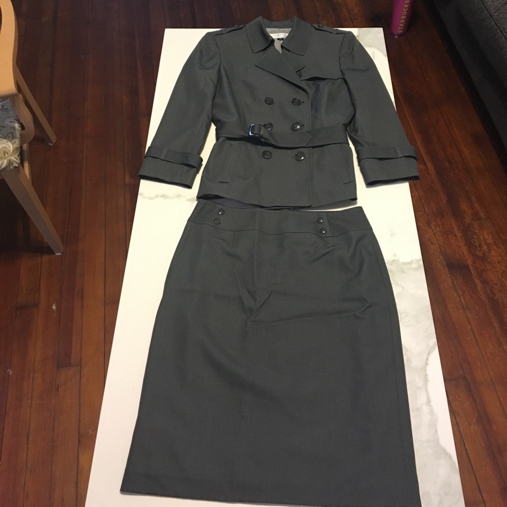 Grey skirt suit