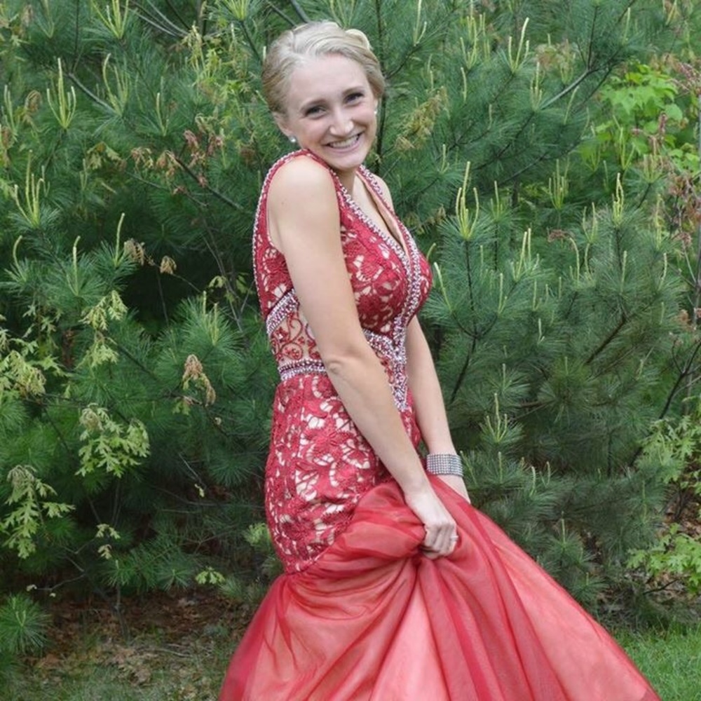 Angela & Alison Red Prom Dress