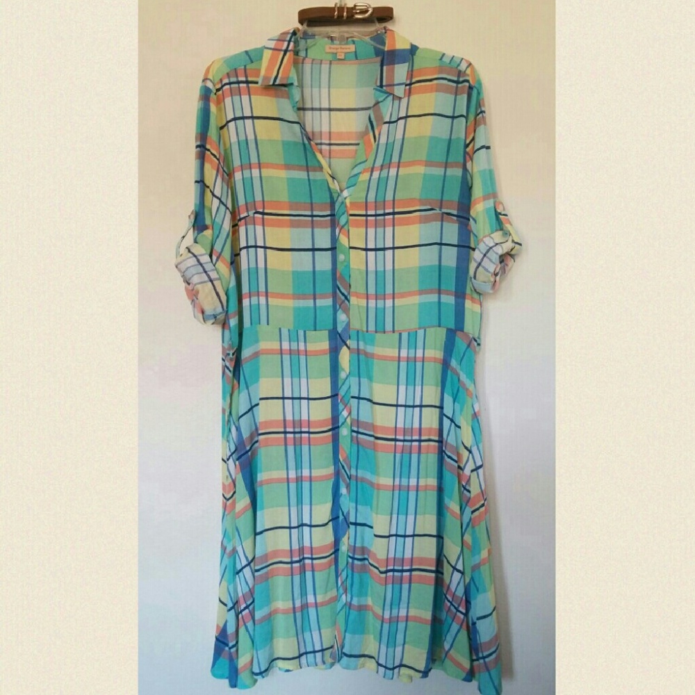 ORANGE CARAMEL FIT AND FLARE DRESS W/ BELT SZ 2X