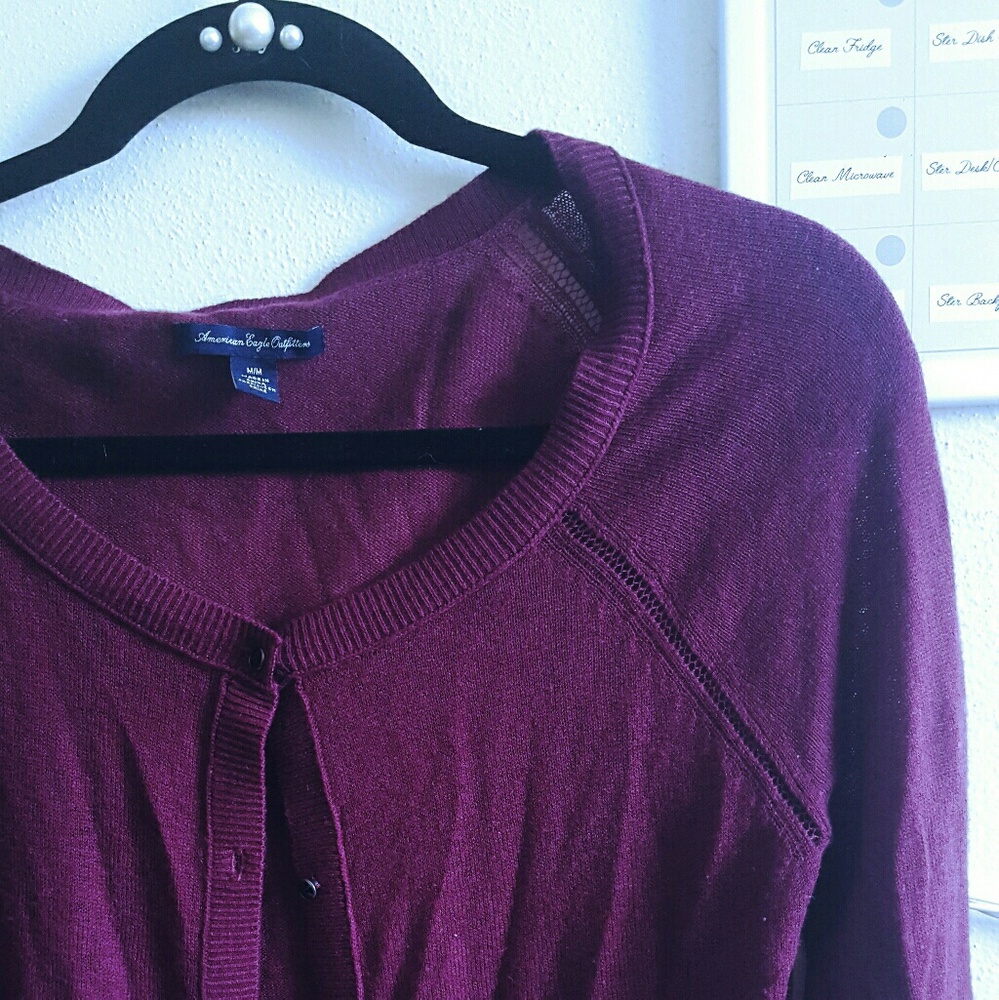 Jeweled Plum Cardigan