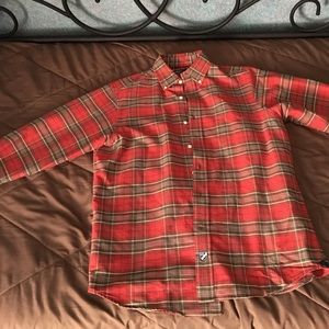 Red Casual Button Down