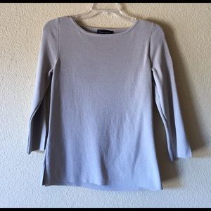 Basic taupe 3/4 sleeve sweater