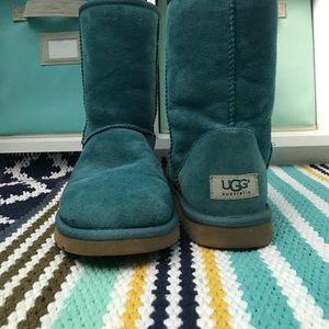 Teal short UGG boots
