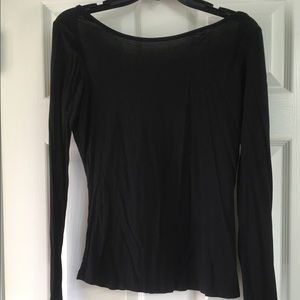 Long sleeve open back shirt