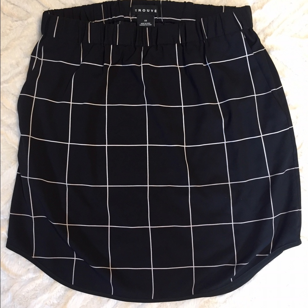 Trouvè Black and White Skirt