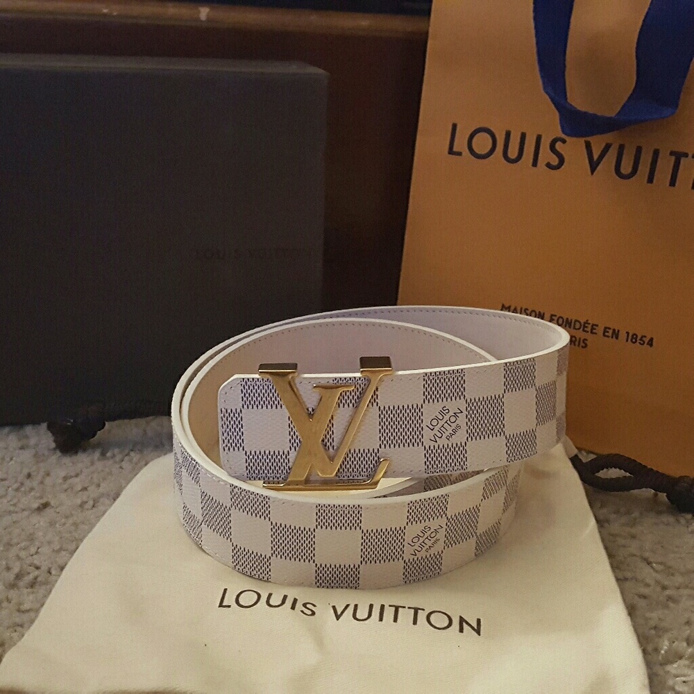 Louis Vuitton belt Damier Azur