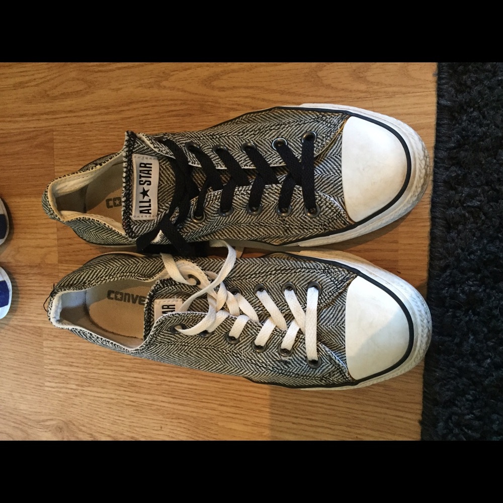 CONVERSE All-Stars (b/w tweed) - Size 10