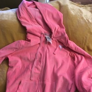 Victoria Secret "Pink" velour hoodie.Gently used