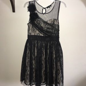 Ryu Cocktail Dress, black & cream lace. Size small