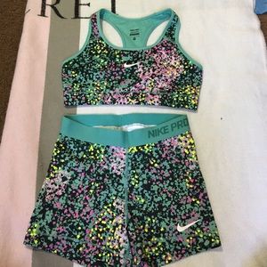 Nike sport bra and short