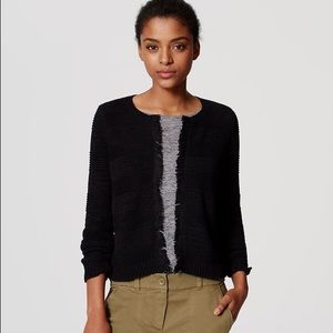 NWT Loft Fringed Sweater Jacket