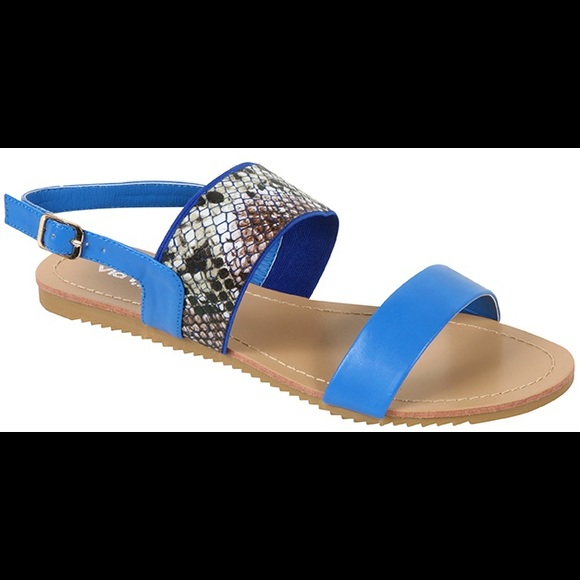 SALE Ladies double band ankle buckle flat sandals - Picture 6 of 6