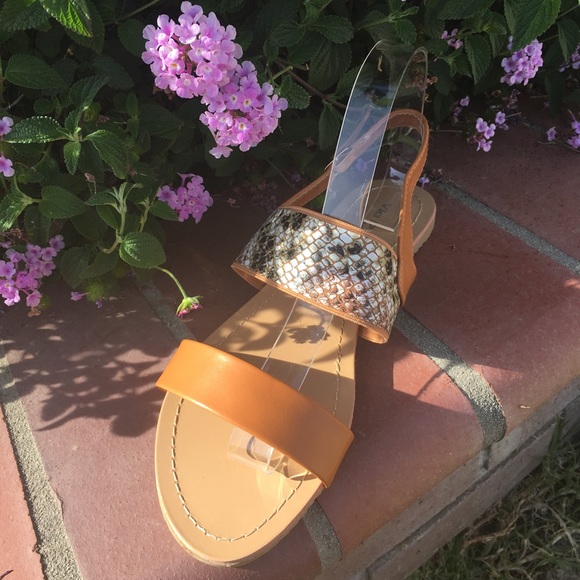 SALE Ladies double band ankle buckle flat sandals - Picture 3 of 6