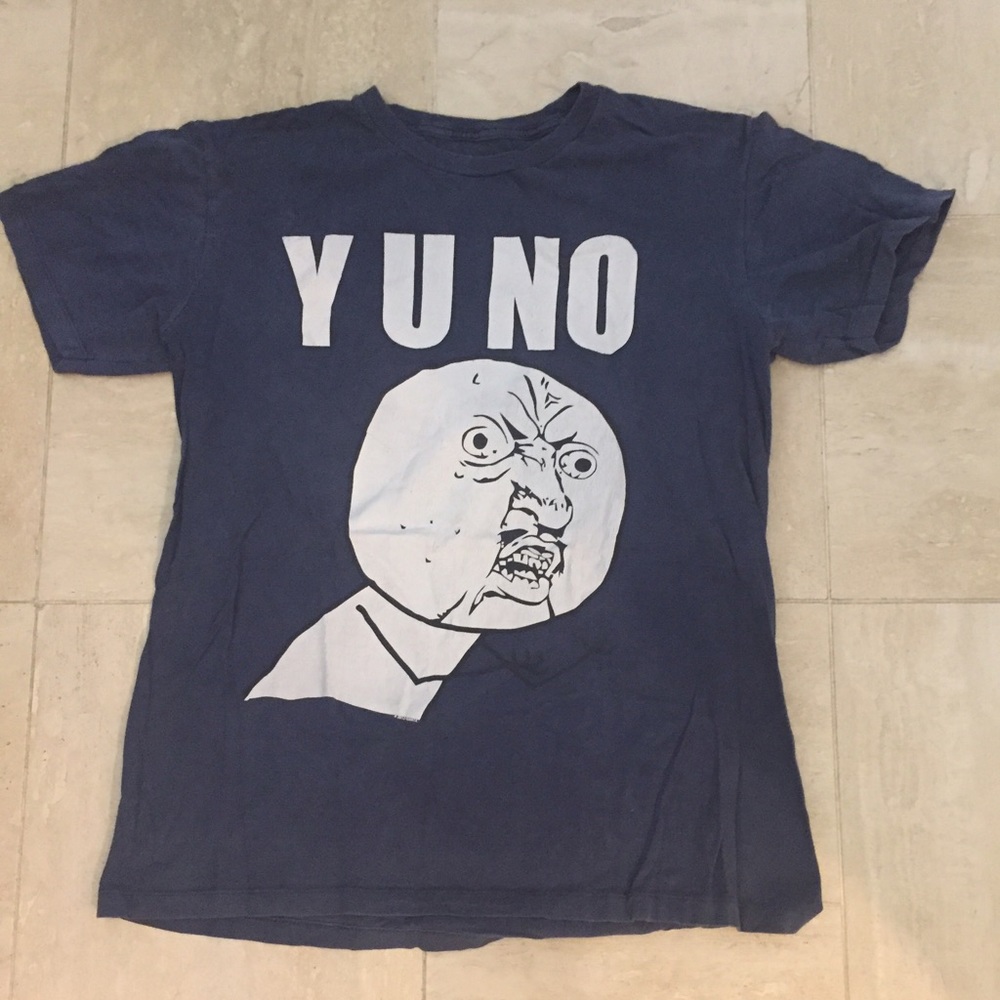 "Y U No" Meme Printed T-Shirt - Picture 1 of 4