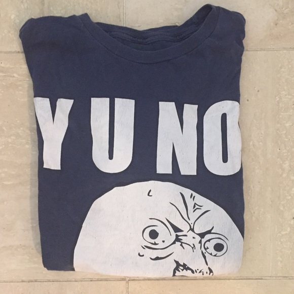 "Y U No" Meme Printed T-Shirt - Picture 3 of 4