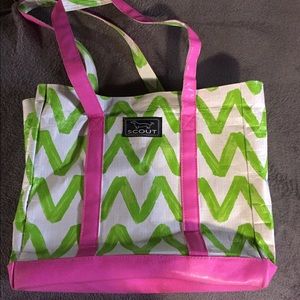 Pink & Green Scout tote